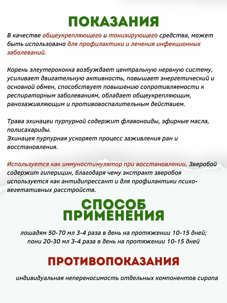 Картинки Золотой Табун / Сироп иммуностимулирующий для лошади, 1000 мл.
