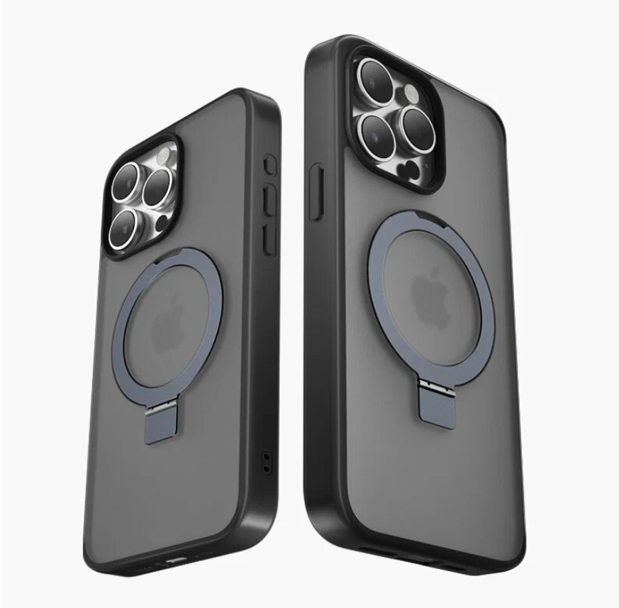 Чехол Магнитная застежка-кольцо Keephone Magico MagSafe для iPhone 15 Pro Max-Прозрачный Синий — фото 1