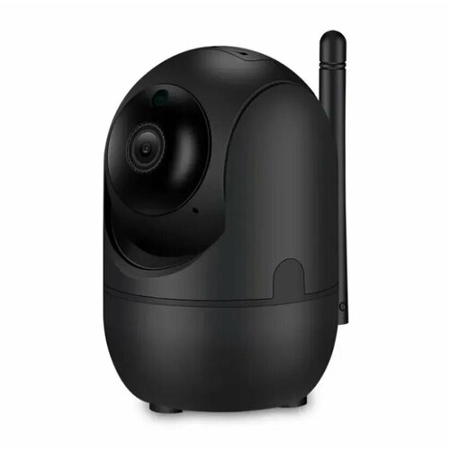 IP-камера видеонаблюдения Wi-Fi для дома с обзором 360 градусов видеоняня Черная 1699₽