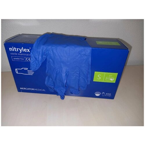Перчатки nitrylex PF PROTECT размер S цвет синий 749₽