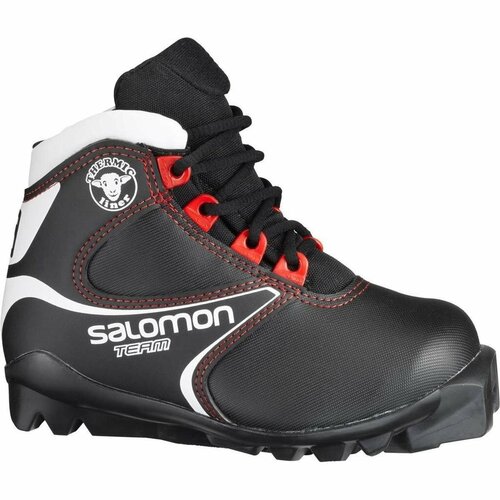 Ботинки для беговых лыж Salomon TEAM SNS PROFIL JR, размер 1.5 UK, Black/White черный, белый, размер 32.5, 1,5, 20.5