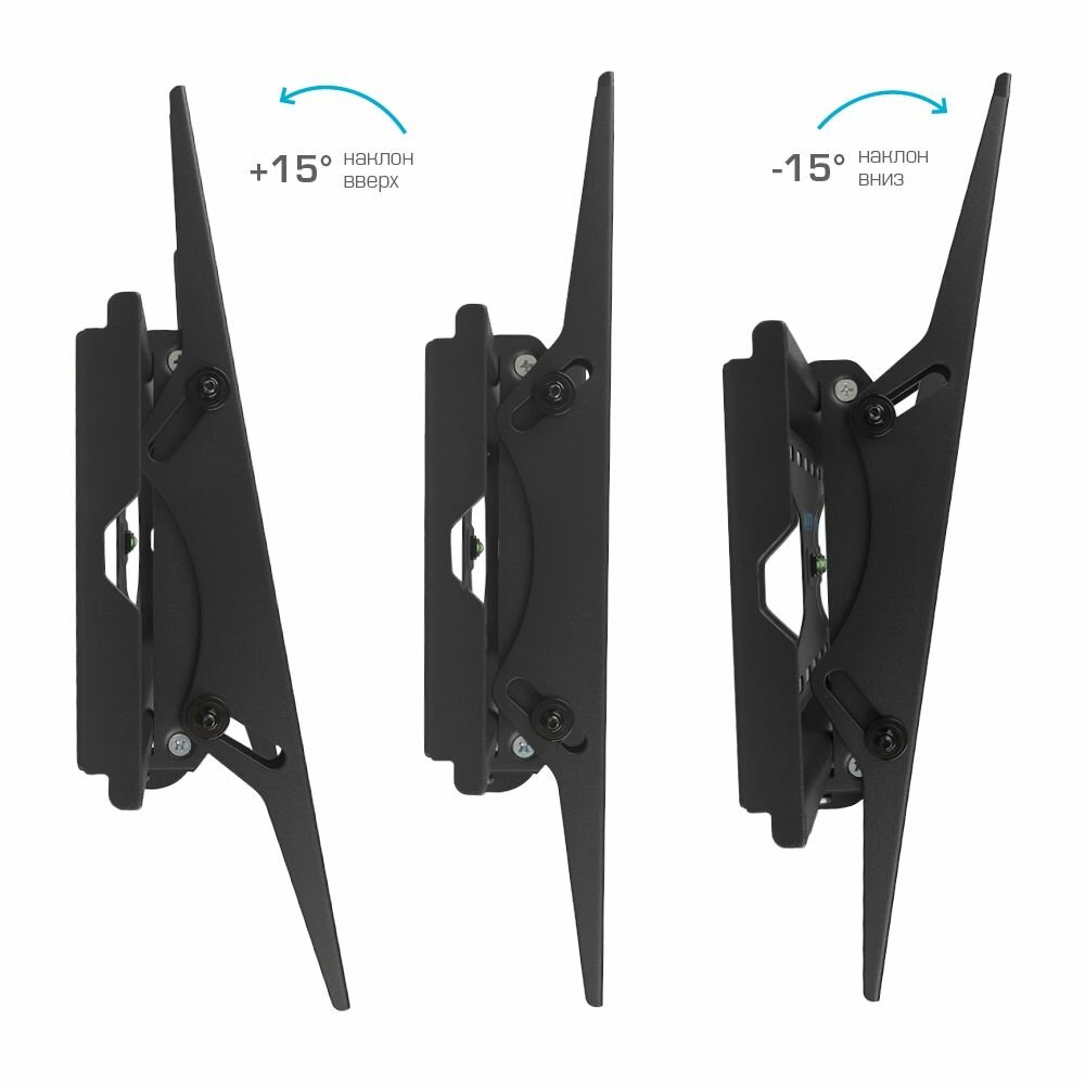 Кронштейн для телевизора настенный наклонный Kromax STAR-22 / до 90 дюймов / vesa 600x400 — фото 1