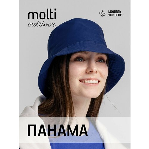 фото Панама molti базовая коллекция для мужчин, размер 56-58, темно-синий