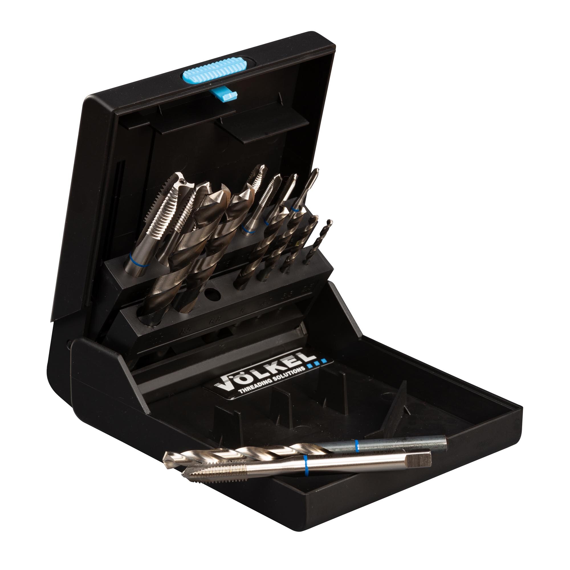 Набор машинных метчиков Volkel M3-M12 HSSE DIN371/376 14пр 47857