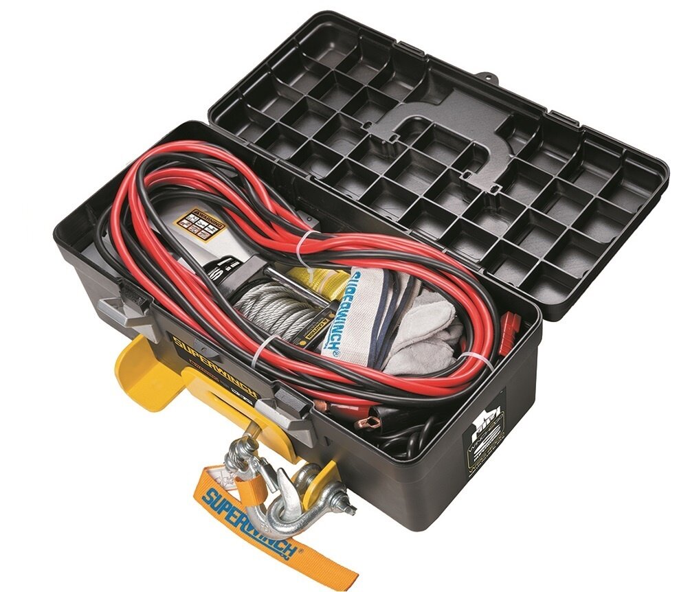 Winch2Go 4000 лебедка переносная Superwinch в коробке, Стальной трос.