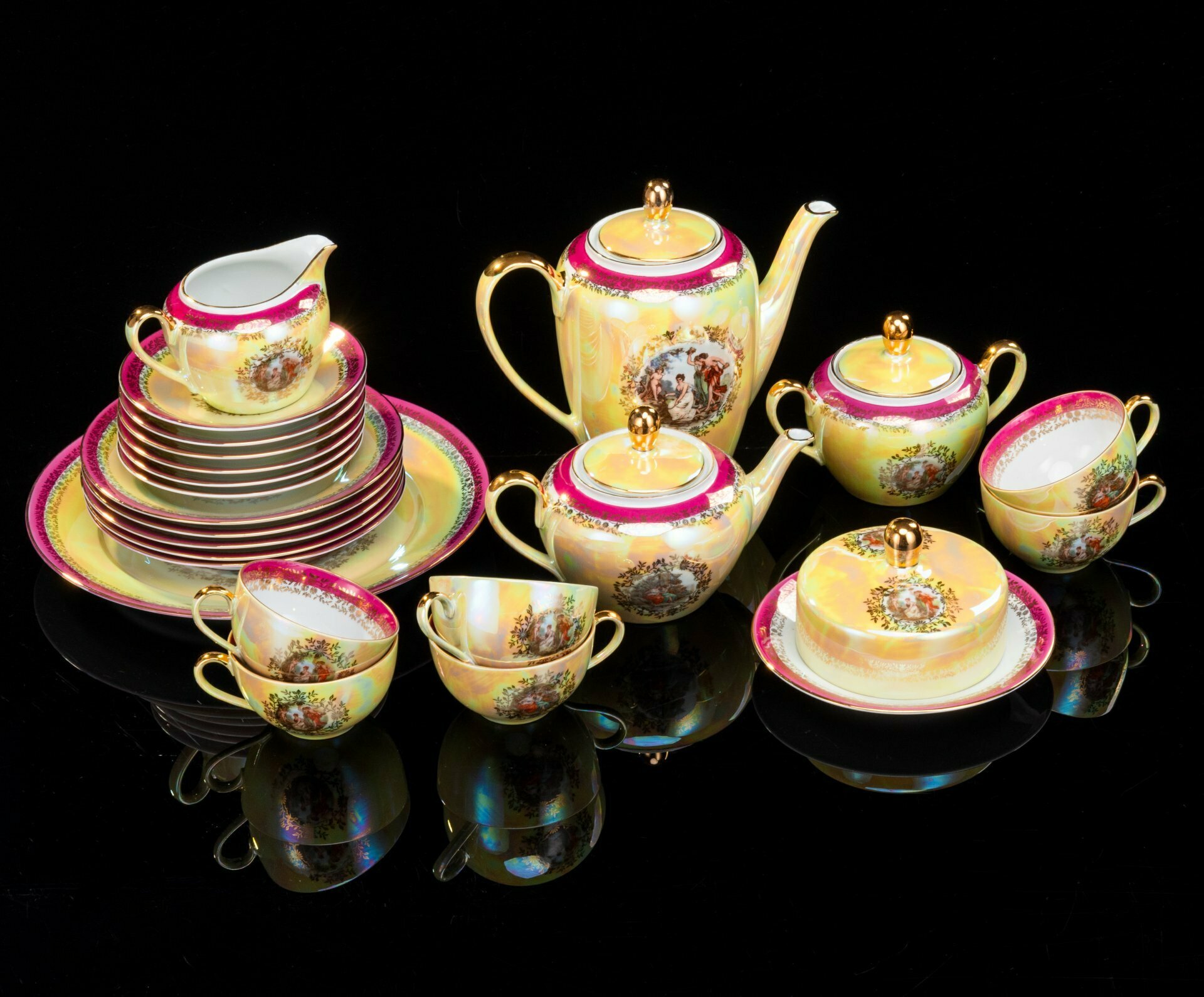 фото Сервиз чайно-кофейный "Мадонна", с цветочным декором , на 6 персон (23 предметов)