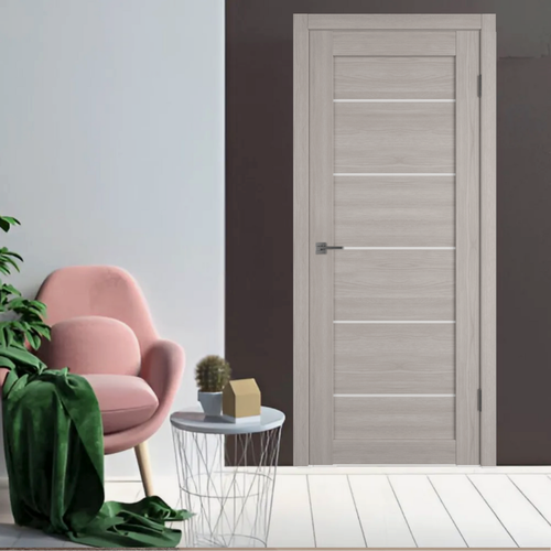 Изображение товара Межкомнатная дверь А27 серый 800х2000 мм матовое стекло (комплект)