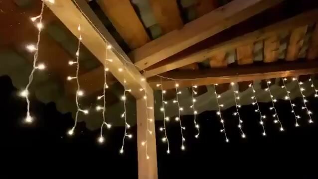 Гирлянда уличная "Бахрома" 50м, белый теплый, BestGarlands — фото 1