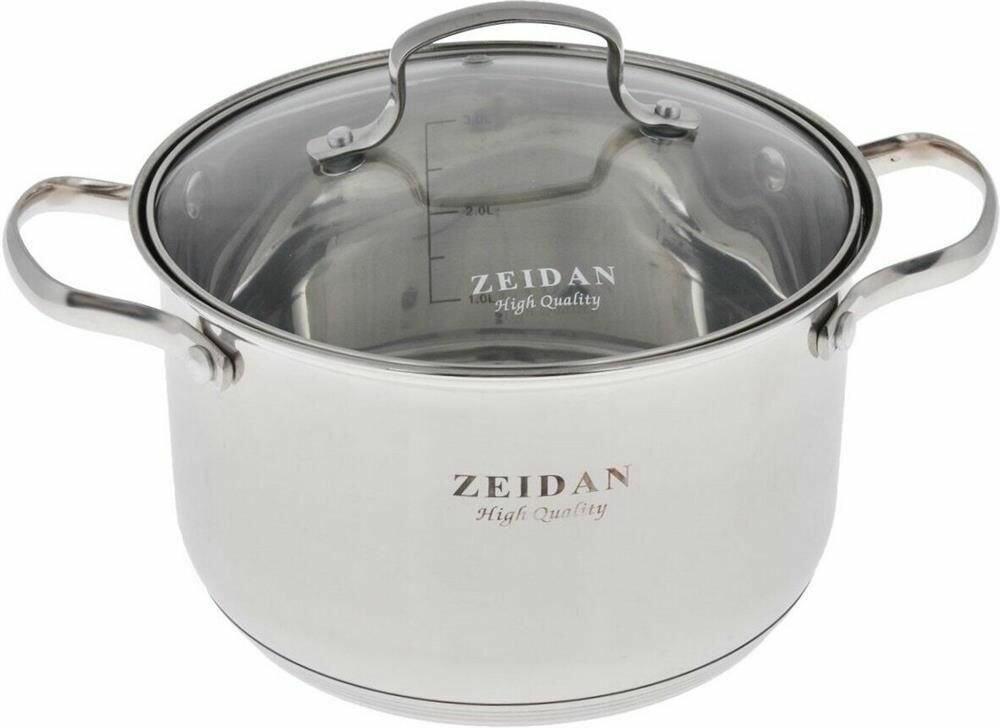 Кастрюля ZEIDAN Z-50243 3л серебристый