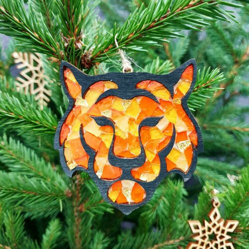 Набор для творчества из стеклянной мозаики Тигр. Алтай витраж