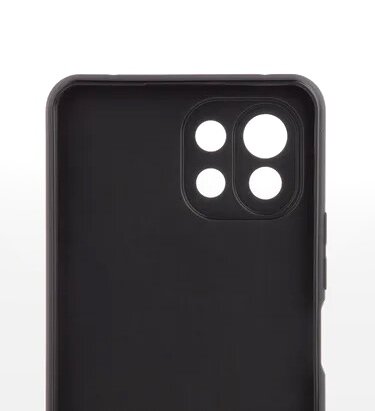 Чехол (накладка) матовая Xiaomi Mi 11 Lite, черный — фото 1