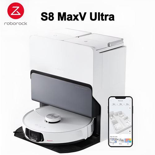 Робот-пылесос Roborock S8 MaxV Ultra White, влажная и сухая уборка, управление со смартфона, версия для РФ