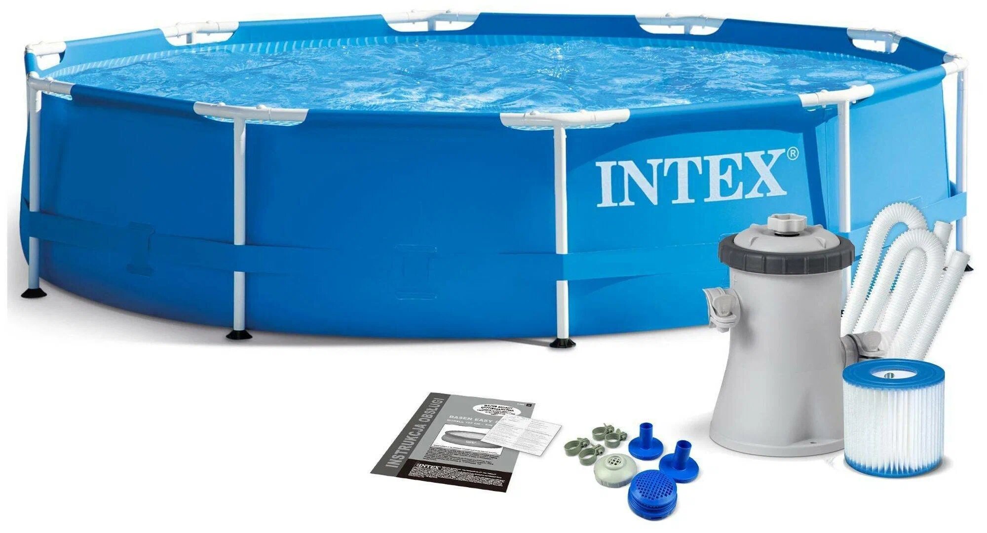 Бассейн каркасный 305х76см + насос-фильтр intex 28202