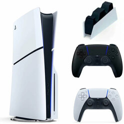 Игровая консоль Sony PlayStation 5 Slim, с дисководом 1ТБ +2й геймпад черный + Зарядная станция