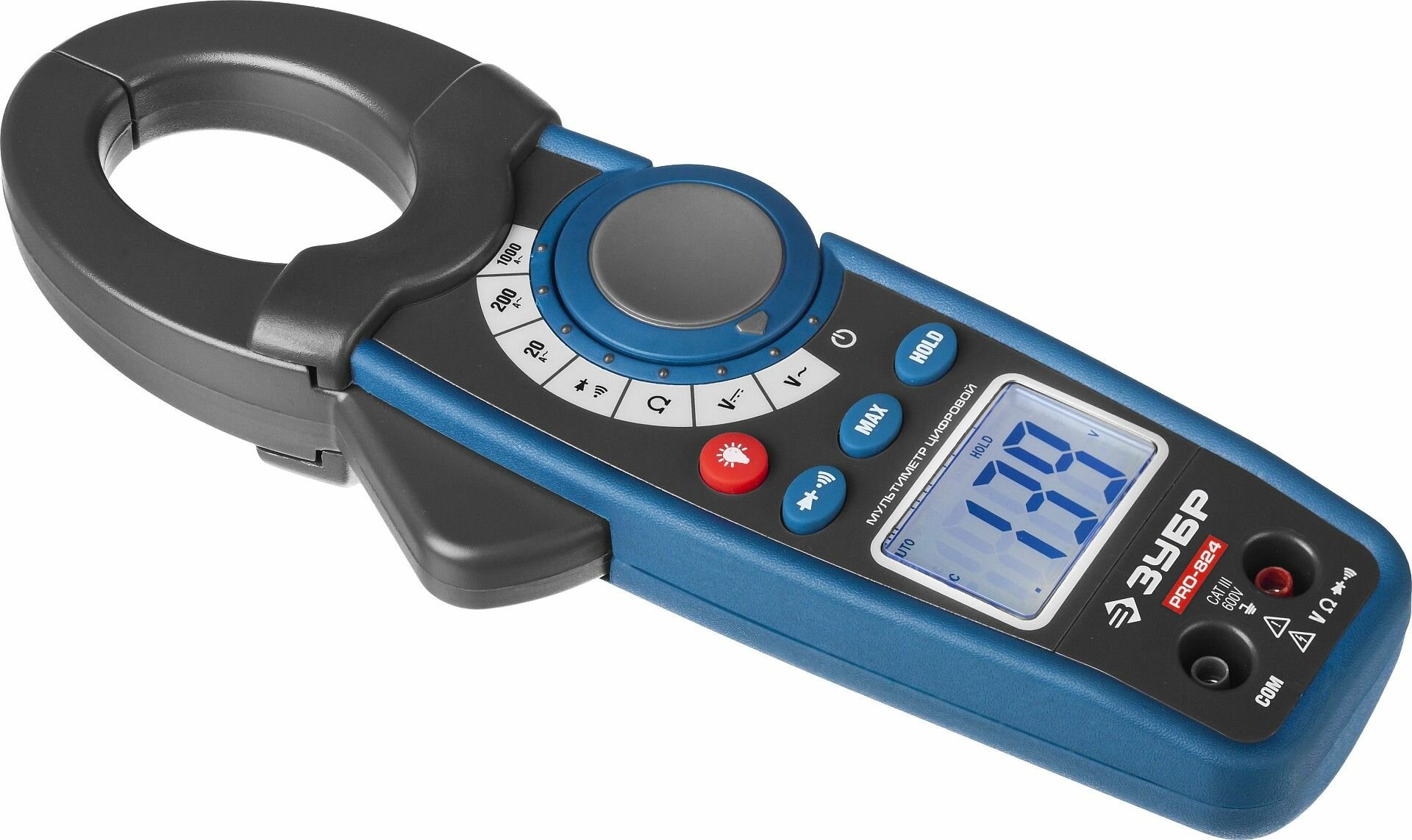 Изображение ЗУБР ТК-1000 цифровые токовые клещи (59824)