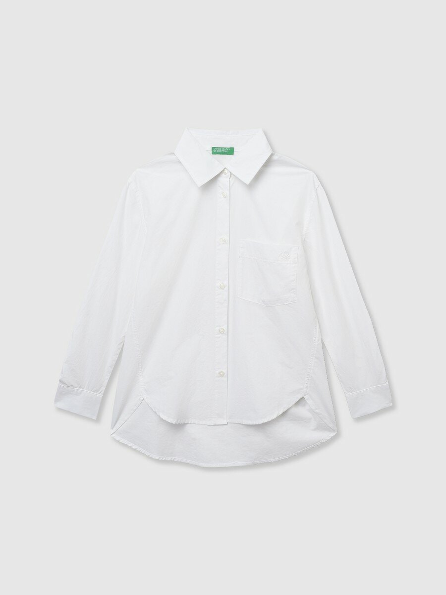 Рубашка UNITED COLORS OF BENETTON, размер EL, белый