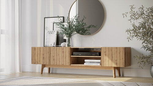 Изображение товара Тумба под ТВ "Бредли Лонг" (ЛДСП дуб вотан ), напольная, 180х37х50 см