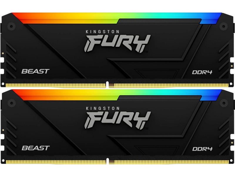Память DDR4 2x8GB 3600MHz KF436C17BB2AK2/16 Fury Beast RGB RTL Gaming PC4-28800 CL17 DIMM 288-pin 1.35в kit single rank с радиатором Ret