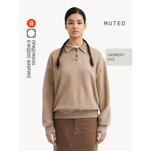 фото Свитшот muted garment dye, размер l-xl, , бежевый