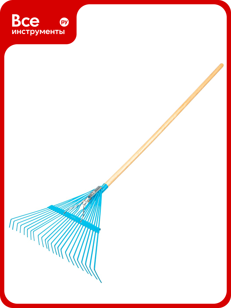 Веерные стальные грабли PALISAD 540х1450 мм 24 плоских зуба LUXE 617905