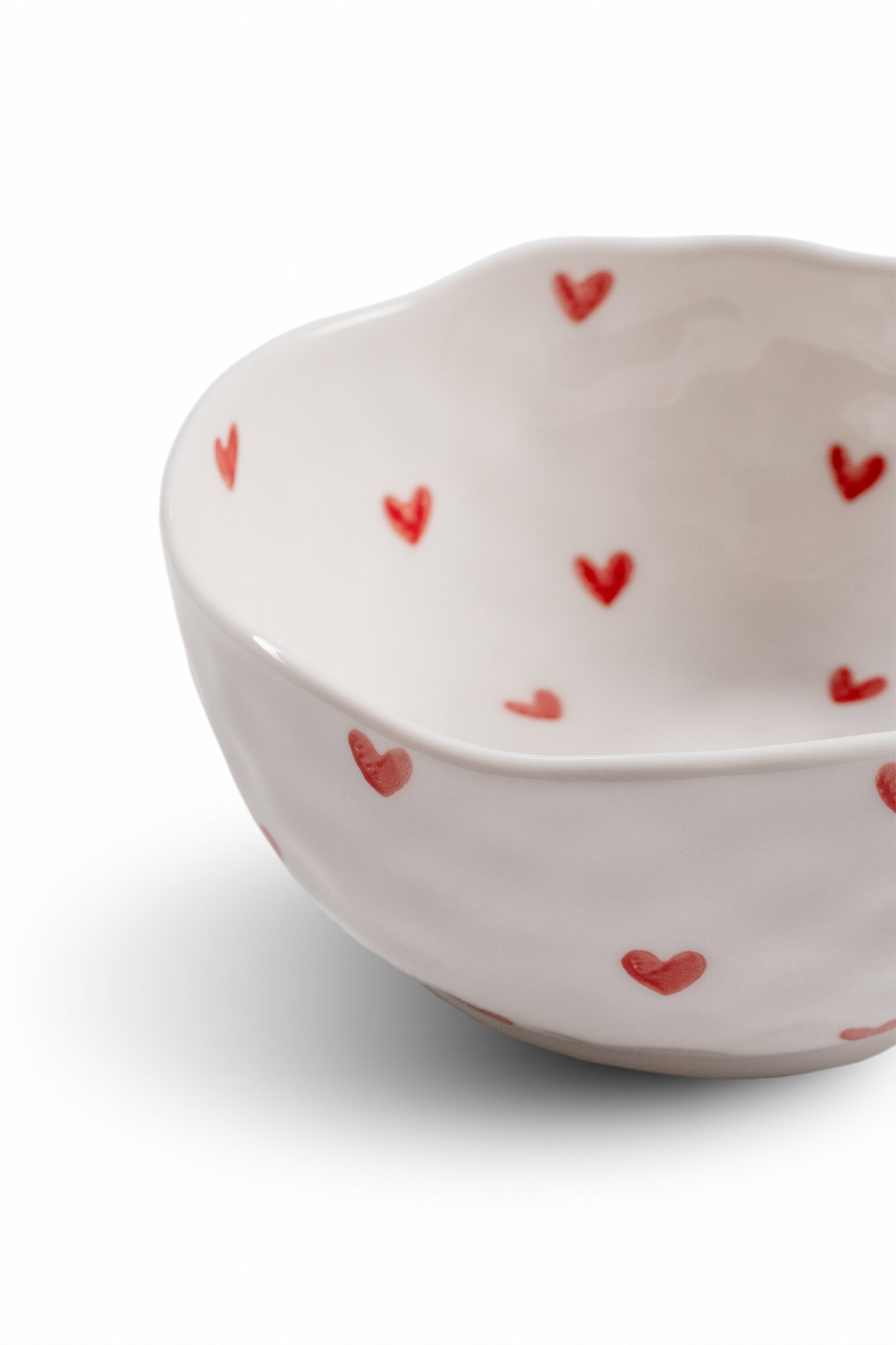 Тарелка "Сердечки", керамическая, 12см, 300мл, для СВЧ и посудомойки — фото 1