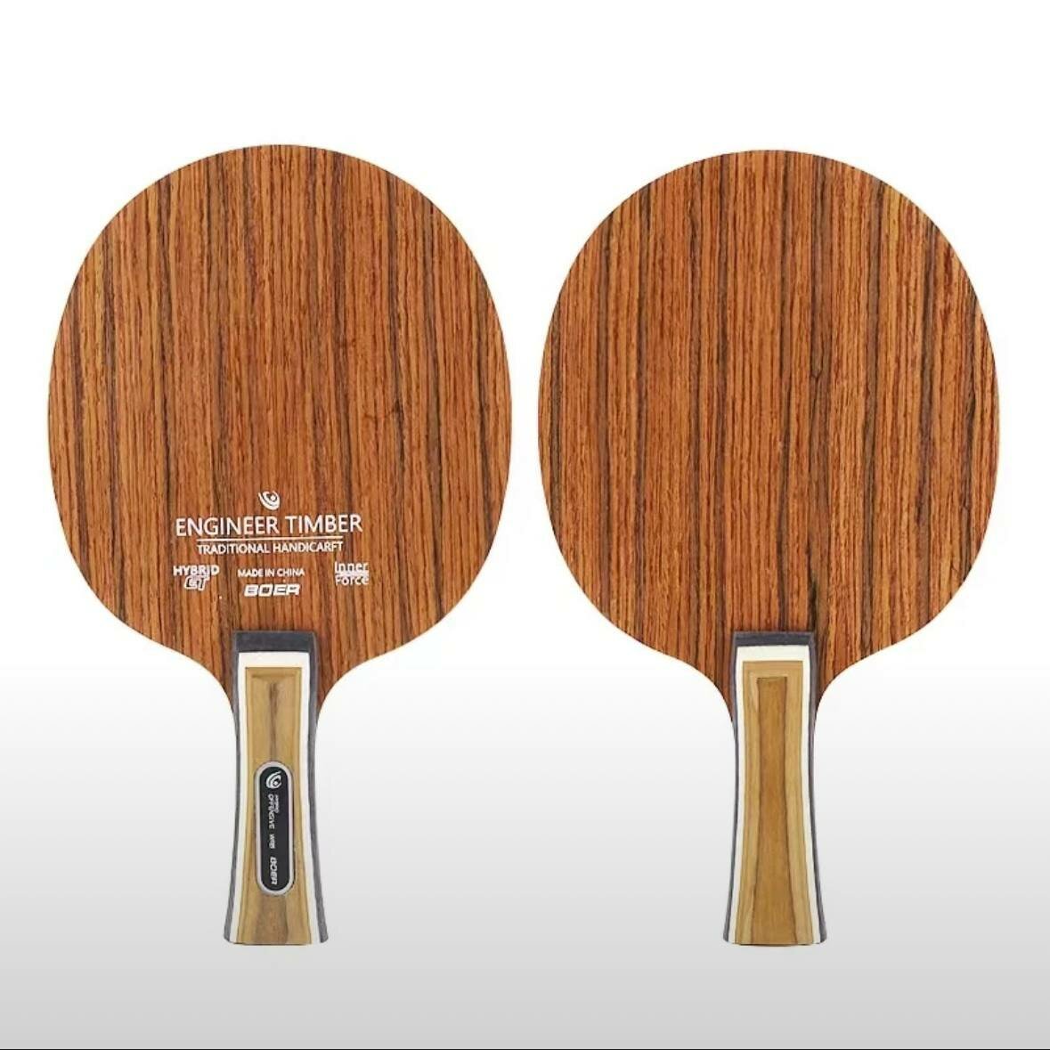 Основание ракетки BOER "Engineer Timber B1", для настольного тенниса, FL, 1 шт. — фото 1