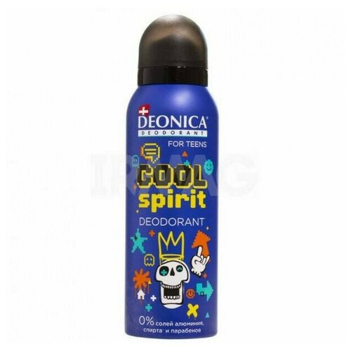 Дезодорант Deonica for TEENs Cool Spirit, спрей , 125 мл 5231899 дезодорант детский deonica for teens cool spirit спрей 125 мл без солей алюминия спирта парабенов рекомендован для детей от 8 до 14 лет