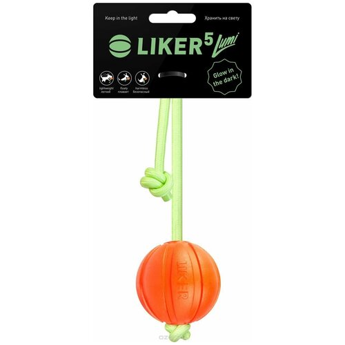 Мячик ЛАЙКЕР5 Люми на шнуре, диаметр 5 см