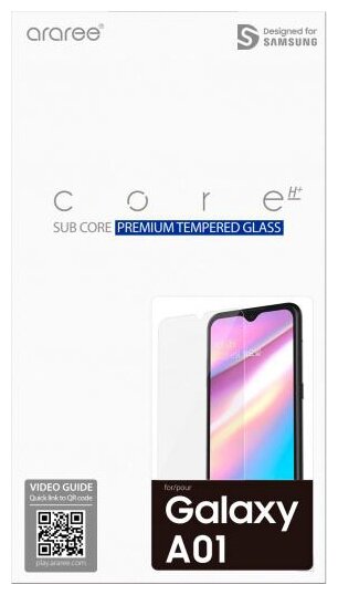 Защитное стекло для экрана SAMSUNG araree by KDLAB для Samsung Galaxy A01, прозрачная, 1 шт [gp-tta015kdatr] - фото №2