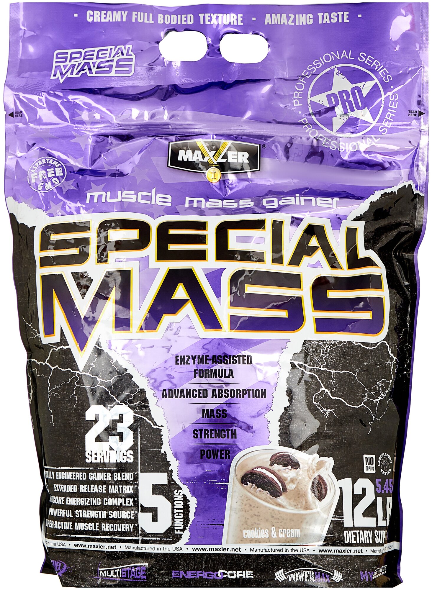 MAXLER Гейнер Special Mass Gainer 5,45кг. печенье крем