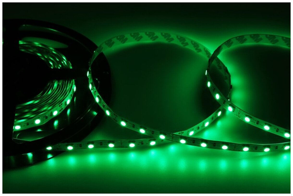 Светодиодная лента "SMD 5050", 10 мм, IP23, 60 LED/m, 12V, цвет: зеленый (5 м)