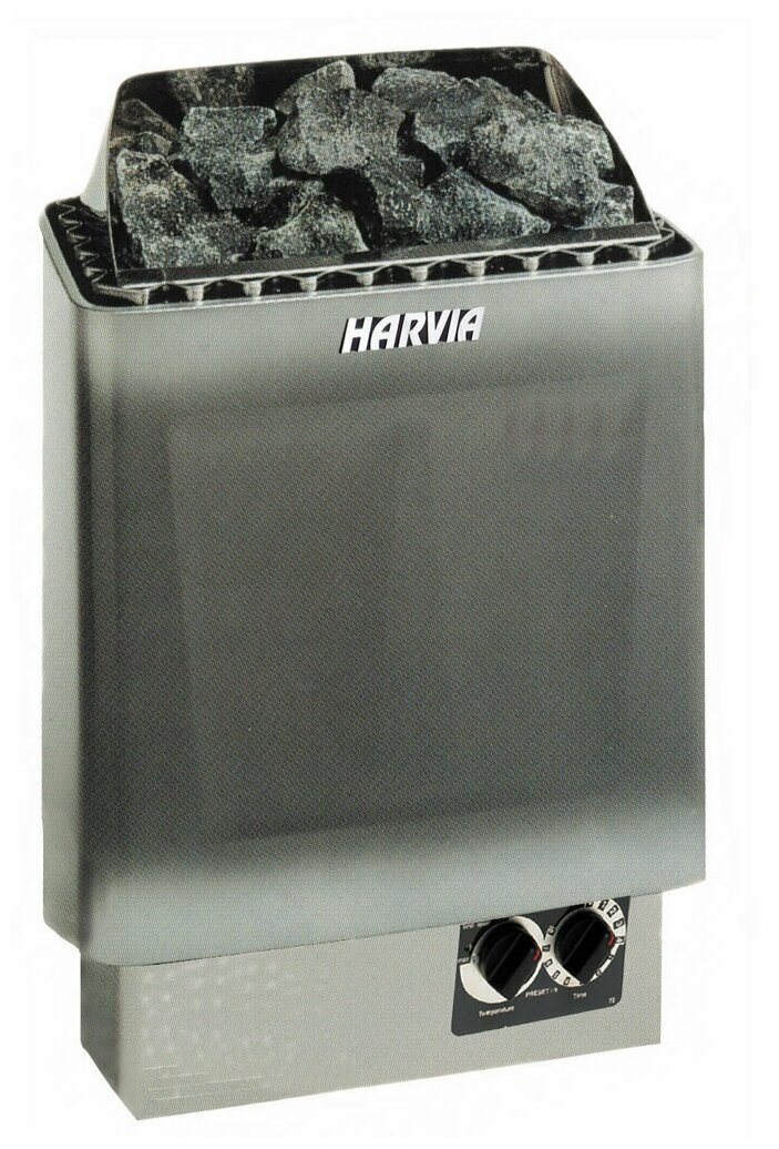 Электрическая печь Harvia KIP60 6 кВт 41 см 60 см 28 см серебристый 6 м³ 6 м²