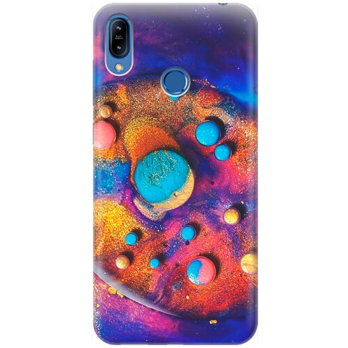 фото Re:pa накладка transparent для asus zenfone max (m2) zb633kl с принтом "красочные капли"