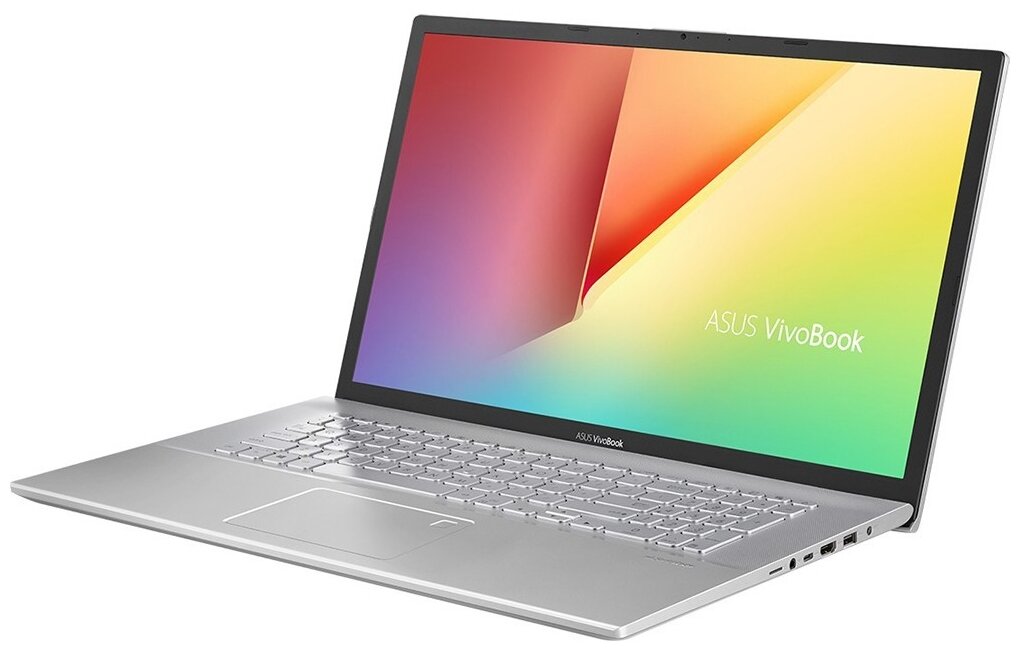 17.3" Ноутбук ASUS VivoBook 17 K712JA-BX243T (1600x900, Intel Core i3 1.2 ГГц, RAM 8 ГБ, SSD 256 ГБ, Win10 Home), 90NB0SZ3-M04190, серебристый