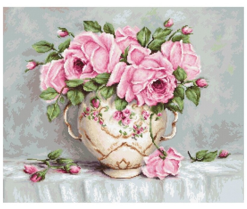 Luca-S Набор для вышивания Розовые розы 28 x 34.5 см (B2319)