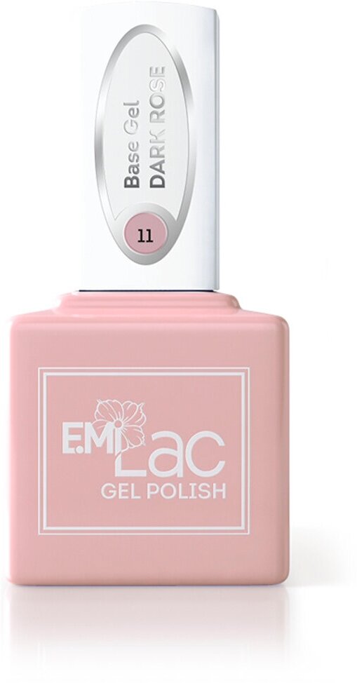 E.MiLac, База №11 Темно-розовый Base Gel, 9 мл