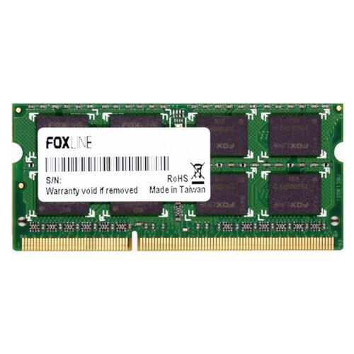 Оперативная память Foxline 8 ГБ DDR3L SODIMM CL11 FL1600D3S11L-8G модуль памяти ddr3 8gb foxline fl1600d3u11 8g pc3 12800 1600mhz cl11 512 8