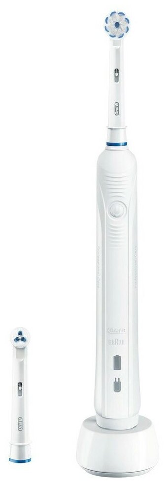 звуковая зубная щетка Oral-B PRO 1 GumCare, white - фотография № 2