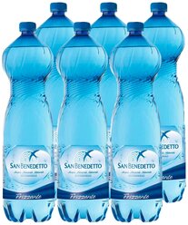 Минеральная вода San Benedetto газированная, ПЭТ, 6 шт. по 1.5 л