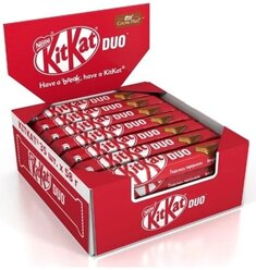 Батончик KitKat Duo с хрустящей вафлей, 58 г, коробка, 35 шт.