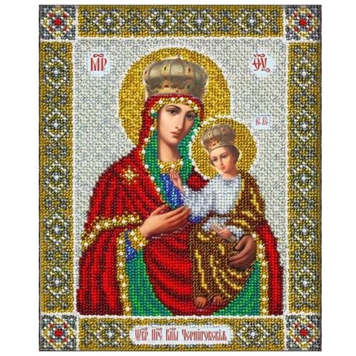 Набор вышивки бисером «Богородица Черниговская», 20x25 см, Паутинка