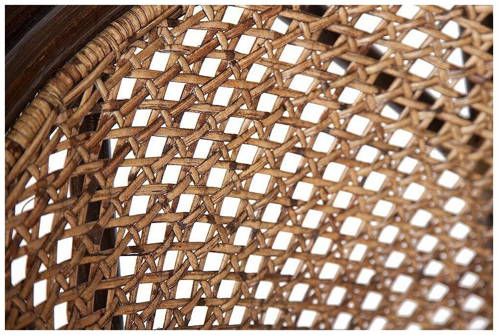 Комплект TetChair "PELANGI" 02/15 ( стол со стеклом + 4 кресла ) [без подушек] ротанг, walnut (грецкий орех) - фотография № 3