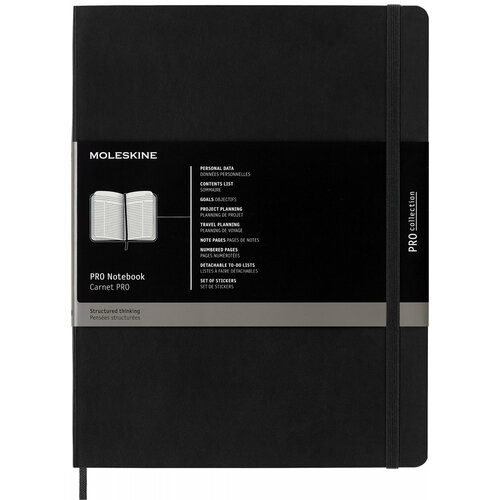 Блокнот Moleskine PROFESSIONAL SOFT PROPFNTB4SBK XLarge 190х250мм 192стр. мягкая обложка черный