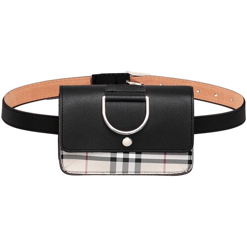 фото Сумка на пояс "твоё имя" nothing shop (черный; серебристый; серый) 16 х 11 х 4 см