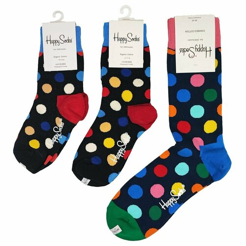 фото Носки happy socks, размер 36/40, оранжевый, черный, зеленый, голубой