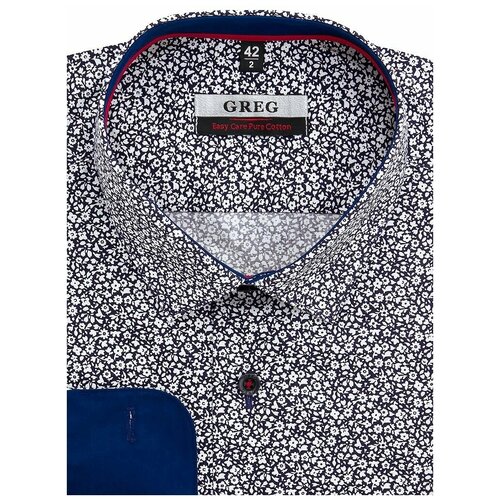 фото Рубашка greg, размер 174-184/45, синий
