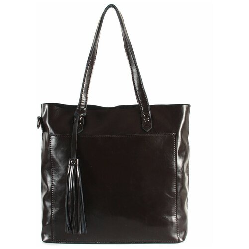 фото Сумка тоут meyninger, натуральная кожа, коричневый