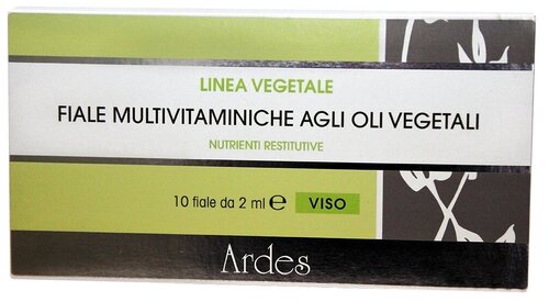 Ardes Fiale Multivitaminiche Agli Oli Vegetali Мультивитаминный флюид для лица, 2 мл, 10 шт.