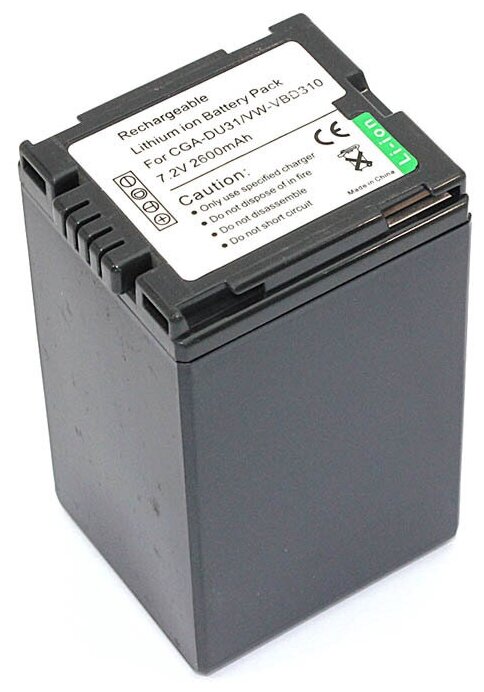 Аккумулятор (АКБ, аккумуляторная батарея) CGA-DU31 для видеокамеры Hitachi DZ-BD, BX, GX, HD, HS, M, MV, 7.4В, 3100мАч, Li-Ion