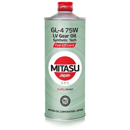Масло Mitasu 75w 1l Трансмисионное Ultra Lv Gear Oilapi Gl-4 Synthet Mitasu^Mj4201 MITASU арт. MJ4201
